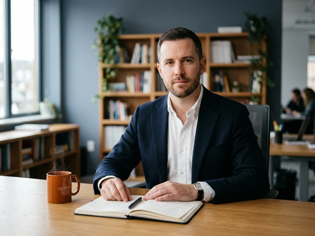 Arthur Quilliec am Schreibtisch verkörpert die journalistische Expertise und Transparenz der Redaktion.